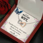 Military Wife Gift From Husband Interlocking Hearts Necklace Pendant Message Box