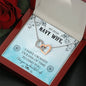 Navy Wife Gift From Husband Interlocking Hearts Necklace Pendant Message Box