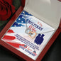 Military Wife Gift From Husband Interlocking Hearts Message Box Necklace Pendant