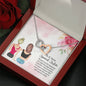 Special Sister Interlocking Hearts Necklace Pendant Jewelry Women Birthday Gift