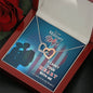 Military Wife Gift From Husband Interlocking Hearts Pendant Necklace Message Box