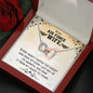 Air Force Wife Military Interlocking Hearts Necklace Pendant Women Message Box