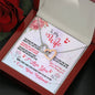 Wife Husband Interlocking Hearts Necklace Pendant Meaningful Message Box Gift