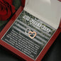 Air Force Army Wife Interlocking Hearts Necklace Pendant Women Message Box