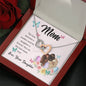 Best Mom Interlocking Hearts Beauty Necklace Pendant Jewelry Women Birthday Gift