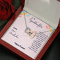 Granddaughter Interlocking Hearts Necklace Pendant Jewelry Women Message Box
