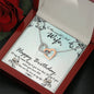 Wife From Husband Interlocking Hearts Pendant Necklace Jewelry Birthday Gift