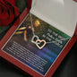 Best Police Wife Gift Husband Interlocking Hearts Necklace Pendant Message Box
