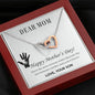 Mom Interlocking Hearts Beauty Necklace Pendant Jewelry Women Birthday Gift