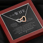Wife From Husband Interlocking Hearts Message Box Necklace Pendant Gift