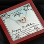 Wife From Husband Interlocking Hearts Pendant Necklace Jewelry Birthday Gift