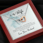 Wife from Husband Interlocking Hearts Message Box Necklace Pendant Gift