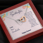 Granddaughter Interlocking Hearts Necklace Pendant Jewelry Women Message Box