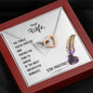 Wife From Husband Interlocking Hearts Pendant Necklace Message Box Gift