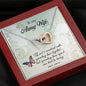 Army Wife Interlocking Hearts Necklace Pendant Message Box Military Gift