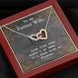 Farmer Wife Gift Interlocking Hearts Necklace Pendant Message Box Gift