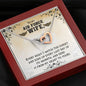 Air Force Wife Military Interlocking Hearts Necklace Pendant Women Message Box