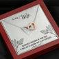 Wife Husband Interlocking Hearts Pendant Necklace Inspirational Message Box Gift