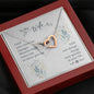 Wife From Husband Interlocking Hearts Necklace Pendant Message Box Gift