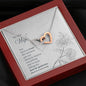 Wife From Husband Interlocking Hearts Message Box Pendant Necklace Gift