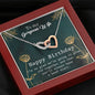 Gorgeous Wife Birthday Interlocking Hearts Necklace Pendant Message Box Gift