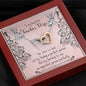 Teacher Wife Interlocking Hearts Necklace Pendant Message Box Gift