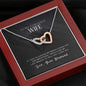 Gorgeous Wife from Husband Interlocking Hearts Pendant Necklace Message Box Gift