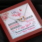 Wife Husband Interlocking Hearts Necklace Pendant Meaningful Message Box Gift