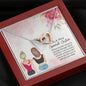 Special Sister Interlocking Hearts Necklace Pendant Jewelry Women Birthday Gift