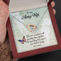 Army Wife Interlocking Hearts Necklace Pendant Message Box Military Gift