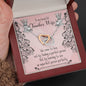 Teacher Wife Interlocking Hearts Necklace Pendant Message Box Gift