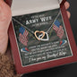 Best Army Wife Gift Husband Interlocking Hearts Pendant Necklace Message Box