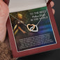 Best Police Wife Gift Husband Interlocking Hearts Necklace Pendant Message Box