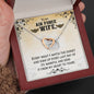 Air Force Wife Military Interlocking Hearts Necklace Pendant Women Message Box