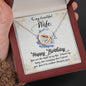 Wife Birthday Gift From Husband Interlocking Hearts Necklace Pendant Message Box