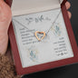 Wife From Husband Interlocking Hearts Necklace Pendant Message Box Gift