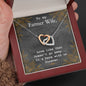 Farmer Wife Gift Interlocking Hearts Necklace Pendant Message Box Gift