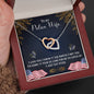 Police Wife Gift From Husband Interlocking Hearts Necklace Pendant Message Box