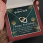 Gorgeous Wife Birthday Interlocking Hearts Necklace Pendant Message Box Gift