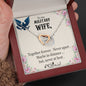 Military Wife Gift From Husband Interlocking Hearts Necklace Pendant Message Box