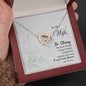 Wife Husband Interlocking Hearts Pendant Necklace Meaningful Message Box Gift
