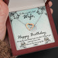 Wife From Husband Interlocking Hearts Pendant Necklace Jewelry Birthday Gift