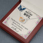 Military Wife Gift From Husband Interlocking Hearts Necklace Pendant Message Box