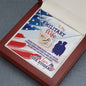 Military Wife Gift From Husband Interlocking Hearts Message Box Necklace Pendant