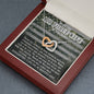 Air Force Army Wife Interlocking Hearts Necklace Pendant Women Message Box