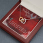 Firefighter Wife From Husband Interlocking Hearts Necklace Pendant Message Box