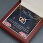 Police Wife Gift From Husband Interlocking Hearts Necklace Pendant Message Box