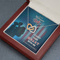Military Wife Gift From Husband Interlocking Hearts Pendant Necklace Message Box