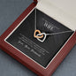 Gorgeous Wife from Husband Interlocking Hearts Pendant Necklace Message Box Gift
