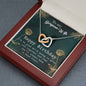 Gorgeous Wife Birthday Interlocking Hearts Necklace Pendant Message Box Gift